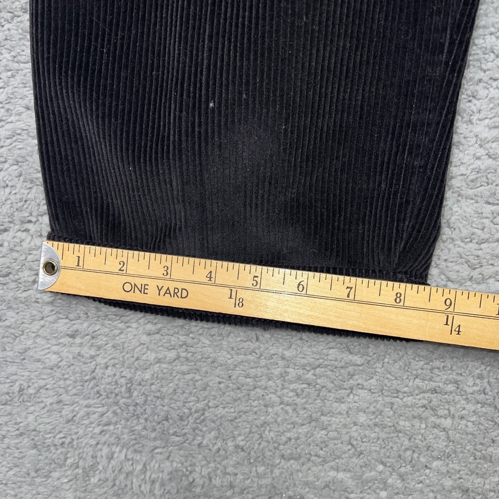 VTG Jos A Bank Pants Mens 36x29 Black Wide Corduroy Pleated Cuff Cords Hong Kong - Picture 8 of 9